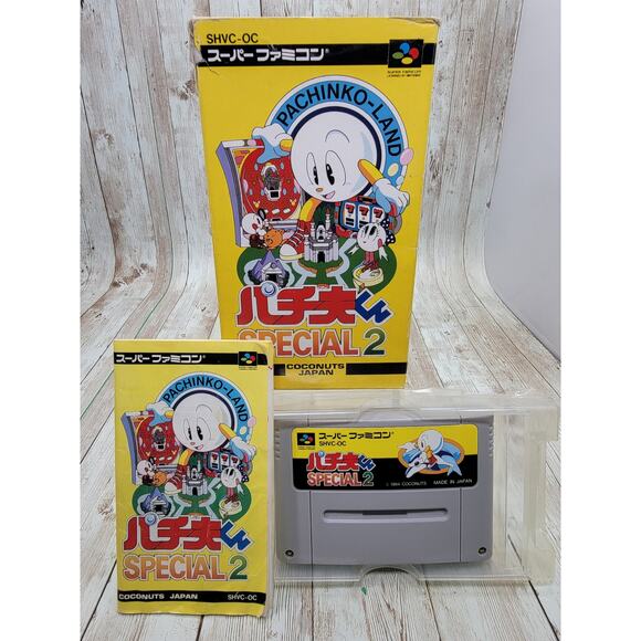 Pachio Kun Special 2 Nintendo Super Famicom SHVC-OC W/ Box & Manual US Seller - Picture 3 of 7